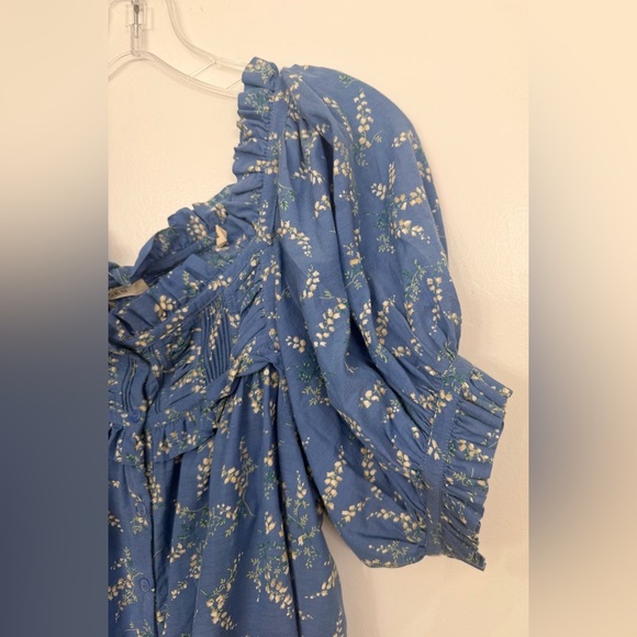 Doen Farley Short Sleeve Top Lapis Bluebell Ballad Size Medium - Picture 5 of 10